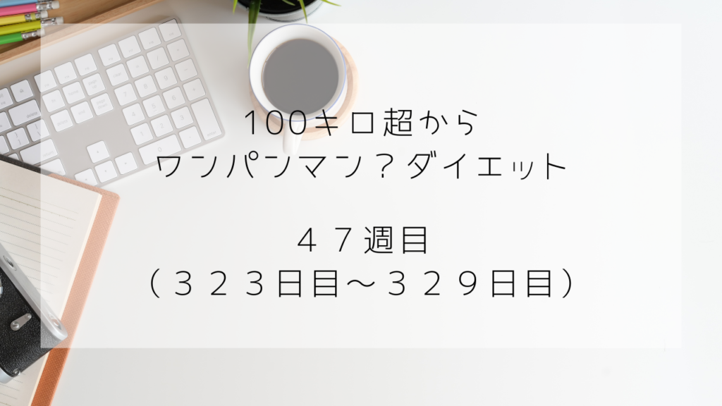 ワンパンマンダイエット　47週目　329日目