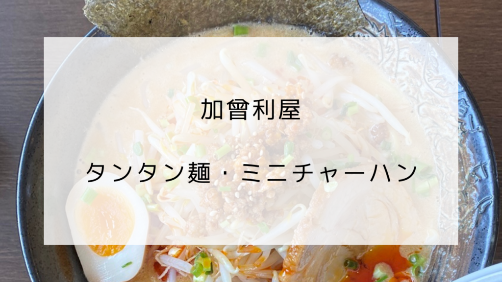 加曾利屋　タンタン麺　ミニチャーハン
